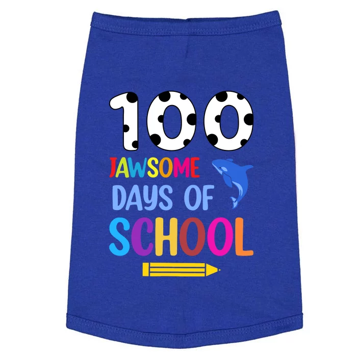 Jawsome Shark 100 Days Of School Shirt Teacher Boy Girl Doggie Tank