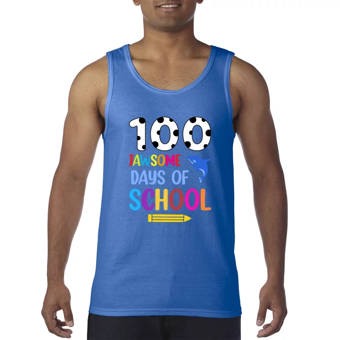 Jawsome Shark 100 Days Of School Shirt Teacher Boy Girl Tank Top