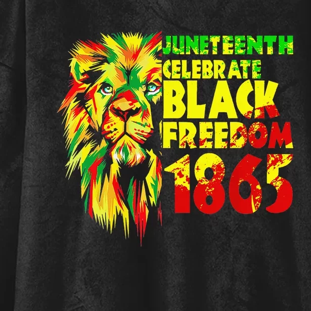 1865 Juneteenth flag with Emancipation Day is great Hooded Wearable Blanket