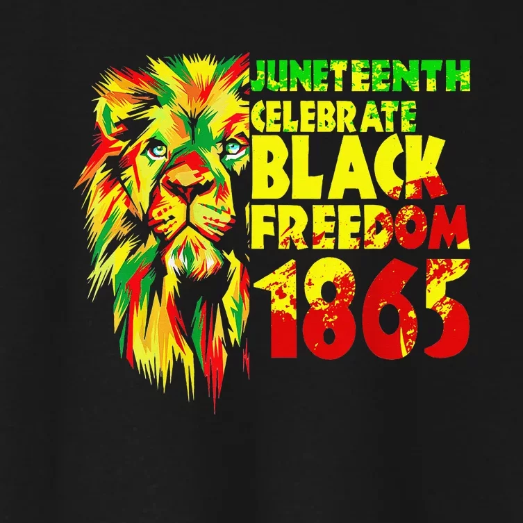 1865 Juneteenth flag with Emancipation Day is great Women's Crop Top Tee