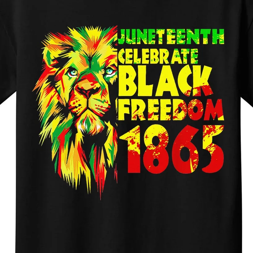 1865 Juneteenth flag with Emancipation Day is great Kids T-Shirt