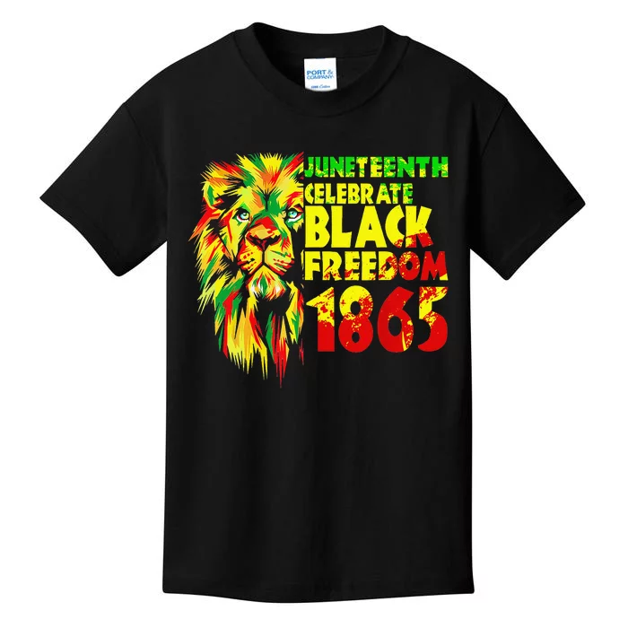 1865 Juneteenth flag with Emancipation Day is great Kids T-Shirt