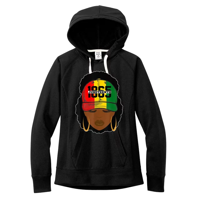 1865 Juneteenth Female Black History Month Women's Fleece Hoodie