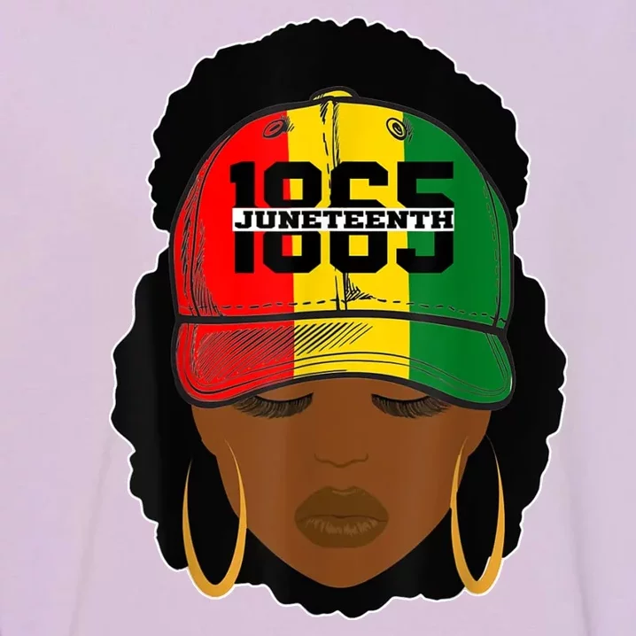 1865 Juneteenth Female Black History Month Garment-Dyed Sweatshirt