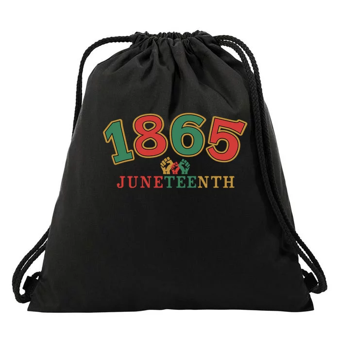 1865 Juneteenth Freedom Graphic Drawstring Bag