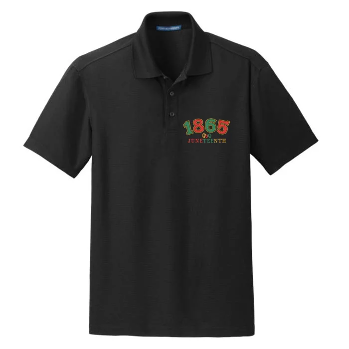 1865 Juneteenth Freedom Graphic Dry Zone Grid Performance Polo