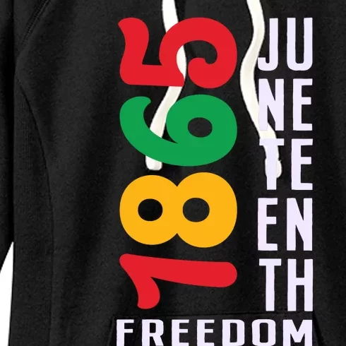 1865 Juneteenth Freedom Celebration Print Women's Fleece Hoodie