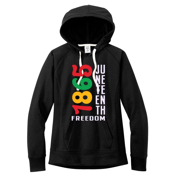 1865 Juneteenth Freedom Celebration Print Women's Fleece Hoodie