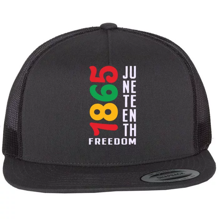 1865 Juneteenth Freedom Celebration Print Flat Bill Trucker Hat