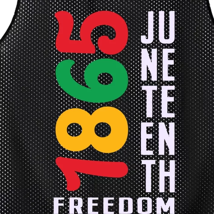 1865 Juneteenth Freedom Celebration Print Mesh Reversible Basketball Jersey Tank