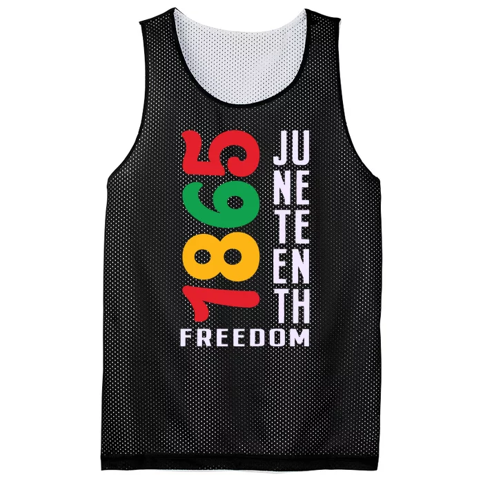 1865 Juneteenth Freedom Celebration Print Mesh Reversible Basketball Jersey Tank