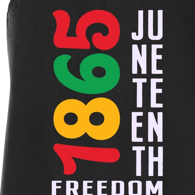 1865 Juneteenth Freedom Celebration Print Women's Racerback Tank