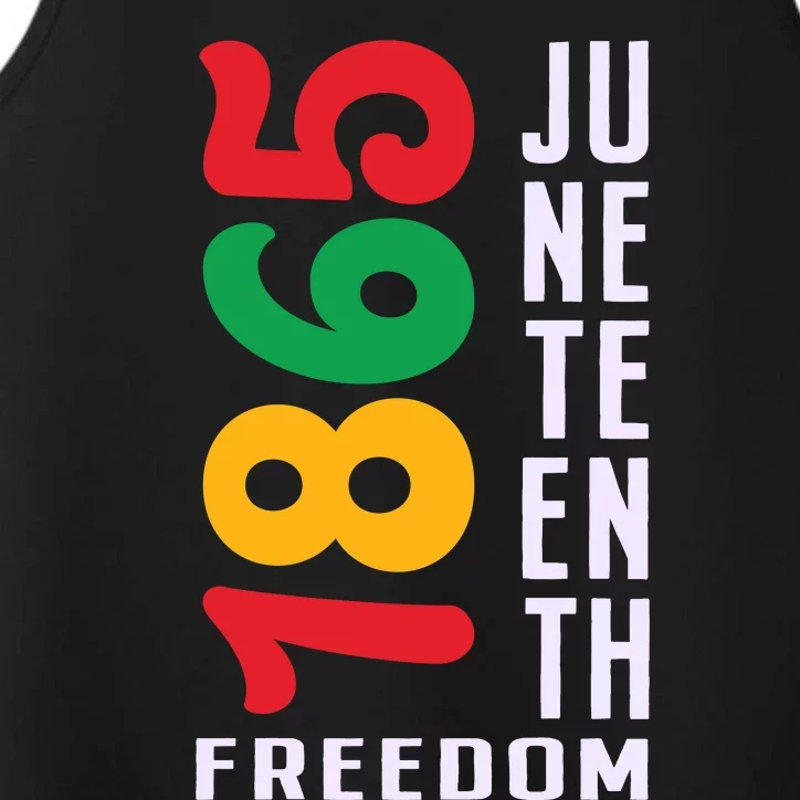 1865 Juneteenth Freedom Celebration Print Performance Tank