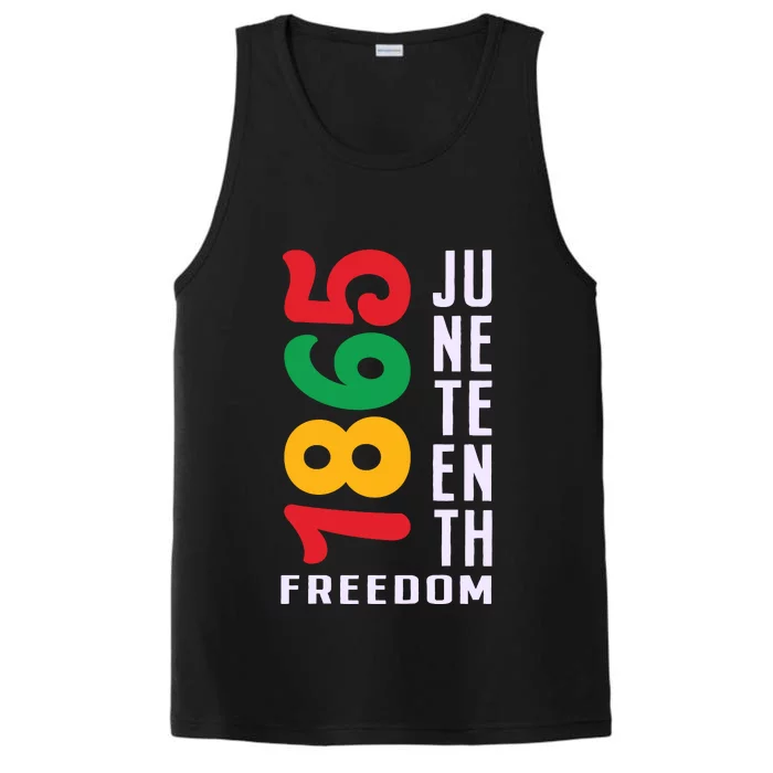 1865 Juneteenth Freedom Celebration Print Performance Tank