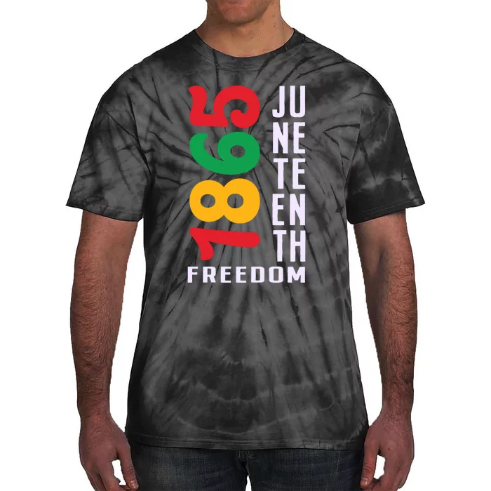 1865 Juneteenth Freedom Celebration Print Tie-Dye T-Shirt