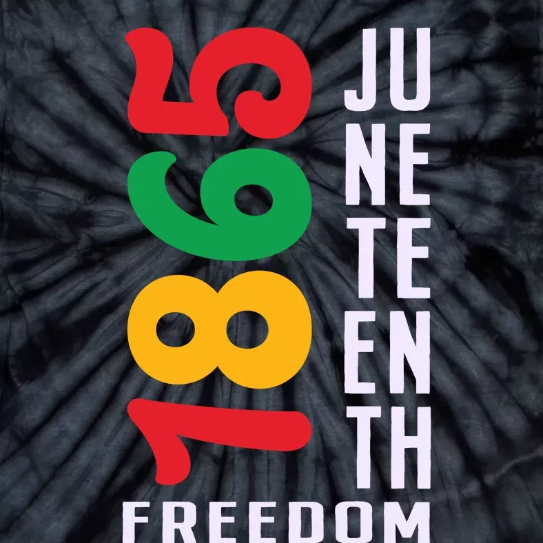 1865 Juneteenth Freedom Celebration Print Tie-Dye T-Shirt