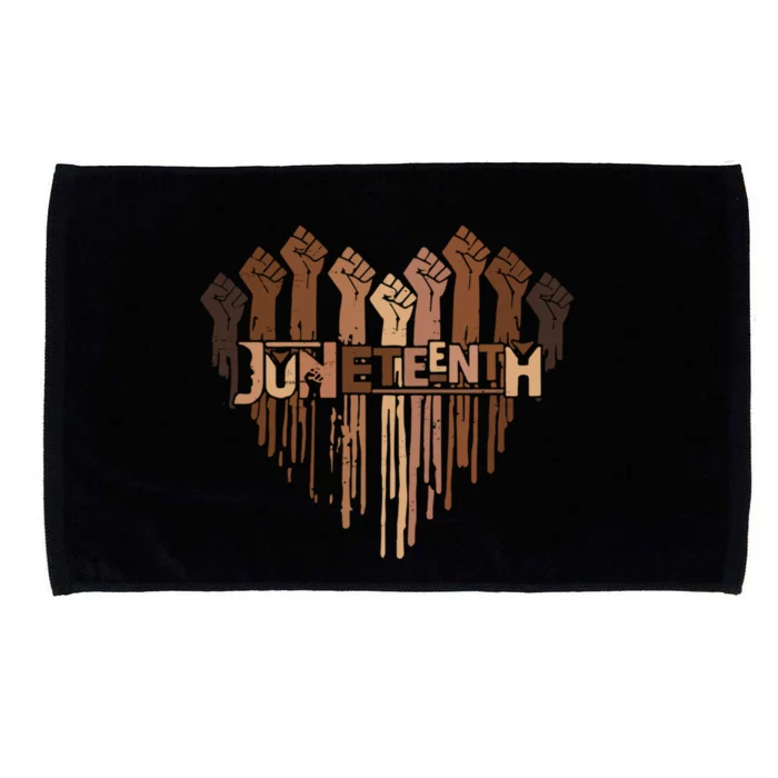 1865 Junenth Heart Melanin Hand African Black Junenth Gift Microfiber Hand Towel