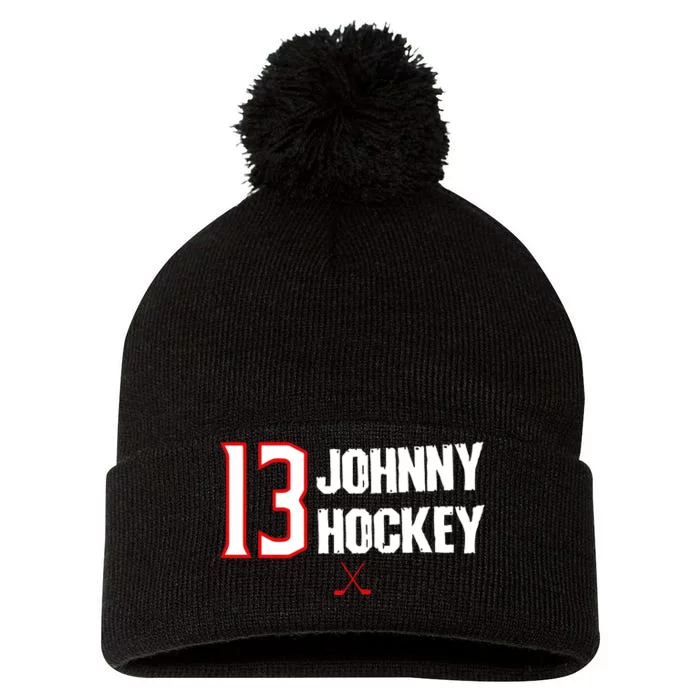 13 Johnny Hockey Cbj Artillery Pom Pom 12in Knit Beanie