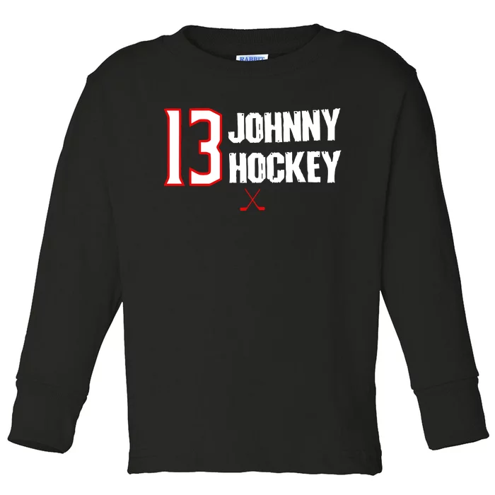 13 Johnny Hockey Cbj Artillery Toddler Long Sleeve Shirt