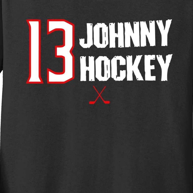 13 Johnny Hockey Cbj Artillery Kids Long Sleeve Shirt