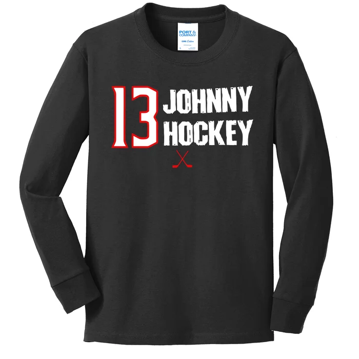 13 Johnny Hockey Cbj Artillery Kids Long Sleeve Shirt