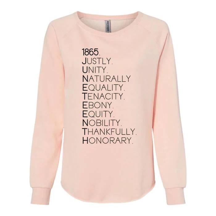 1865 Juneteenth Juneteenth 1865 Juneteenth Womens California Wash Sweatshirt