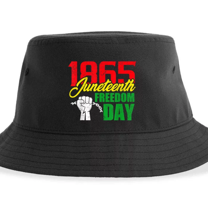 1865 Juneteenth June 19 Black African American Black Freedom Sustainable Bucket Hat