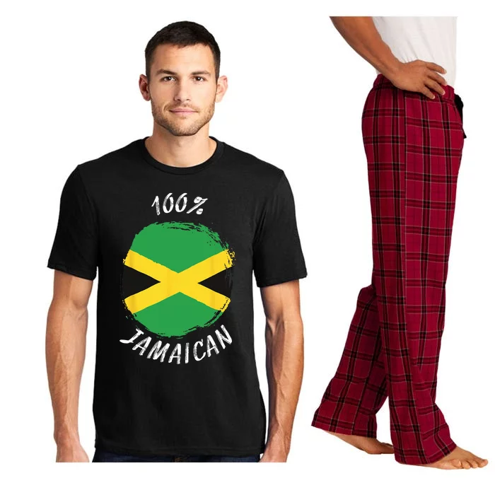 100 Jamaican Proud Jamaican Flag Jamaica Pajama Set