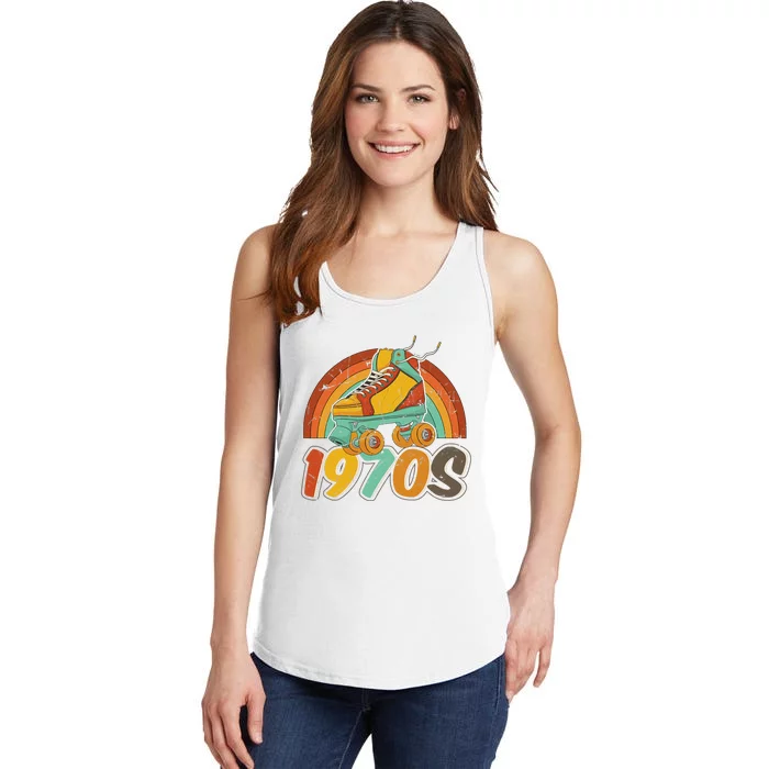 1970's Keep Rolling Funny Best Skating Love Ladies Essential Tank