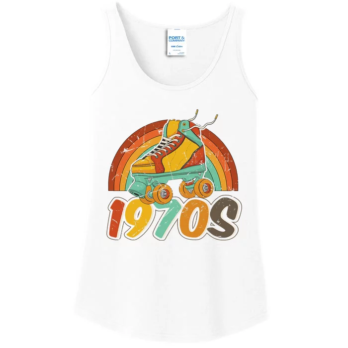 1970's Keep Rolling Funny Best Skating Love Ladies Essential Tank