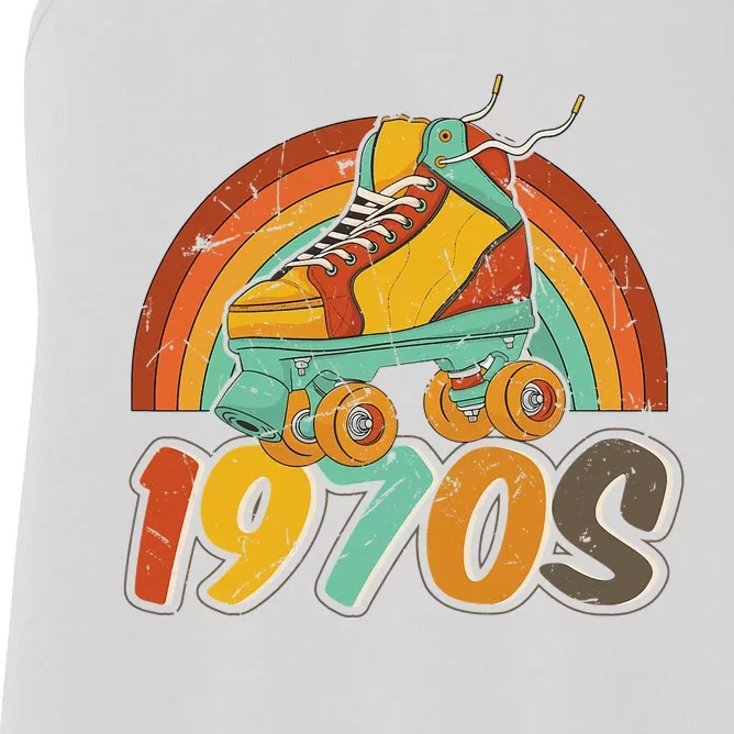 1970's Keep Rolling Funny Best Skating Love Women's Racerback Tank