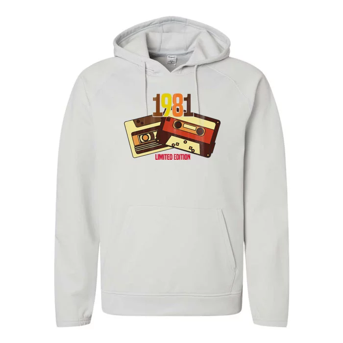 1981 Limited Edition Birthday Gift Performance Fleece Hoodie