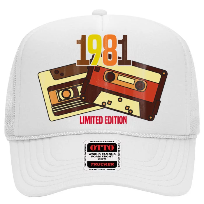 1981 Limited Edition Birthday Gift High Crown Mesh Trucker Hat