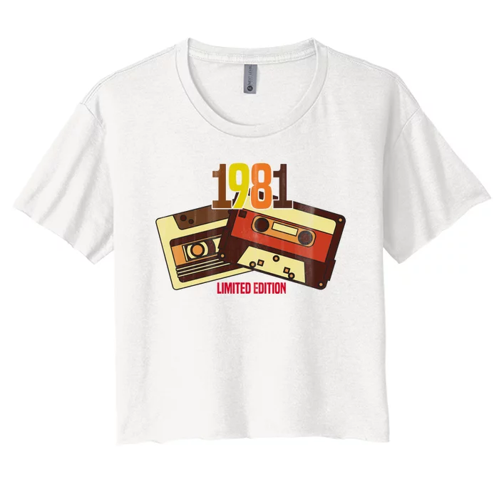 1981 Limited Edition Birthday Gift Women's Crop Top Tee