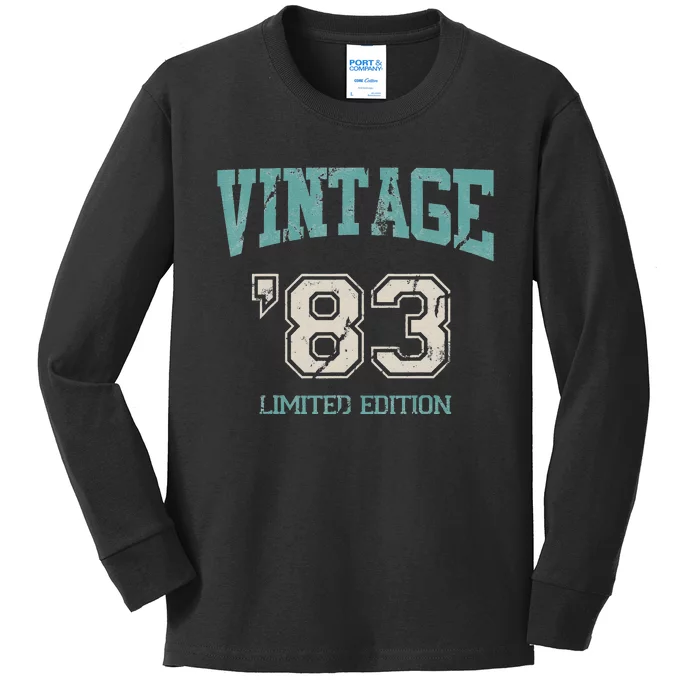 1983 Limited Edition 40th Birthday Vintage Kids Long Sleeve Shirt