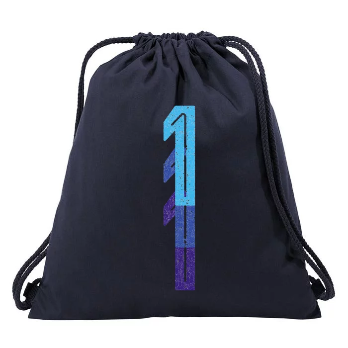 1 Lucky Number 1st Year Birthday Age Sports Team Drawstring Bag