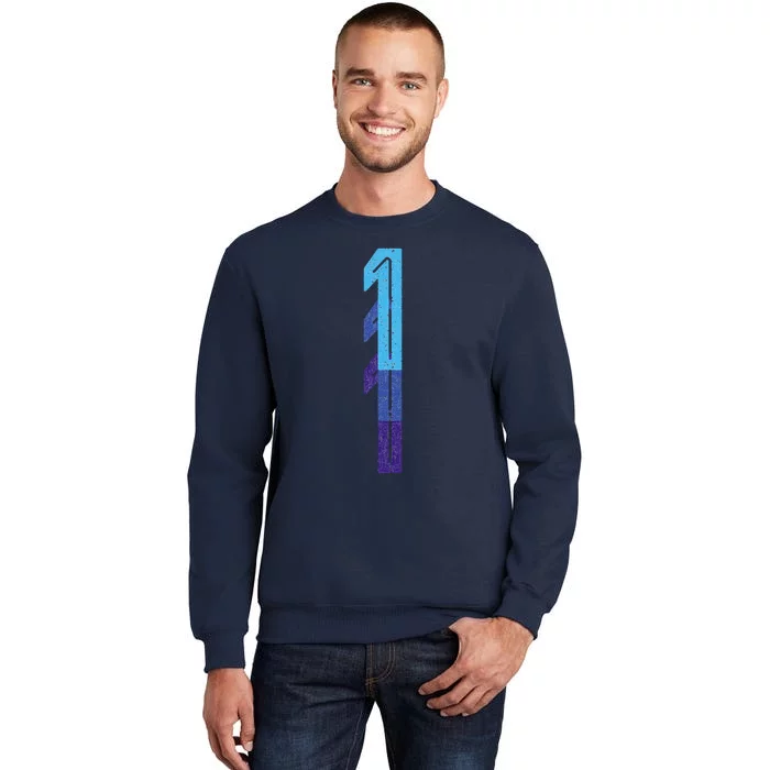 1 Lucky Number 1st Year Birthday Age Sports Team Tall Sweatshirt