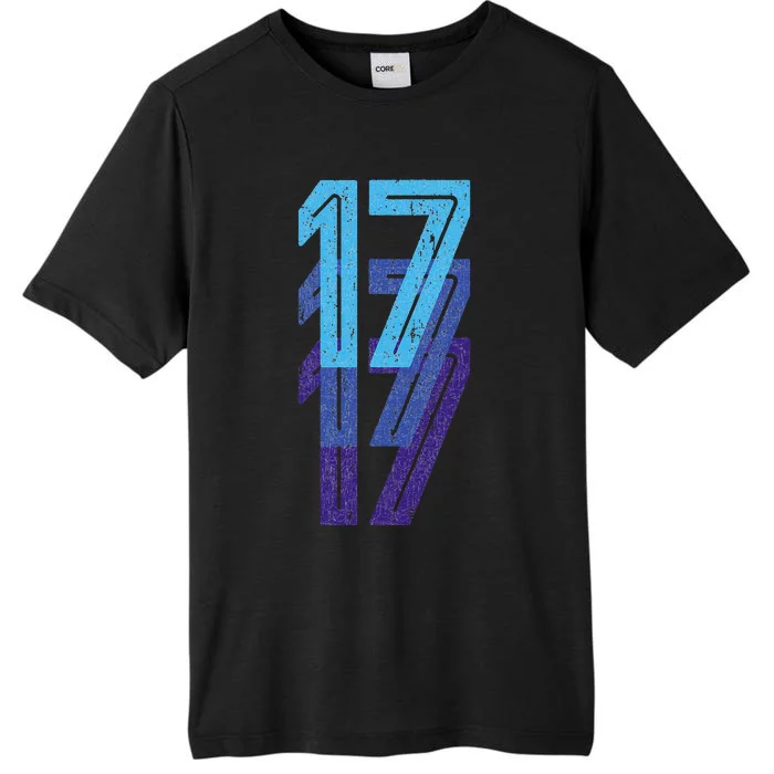 17 Lucky Number 17th Year Birthday Age Sports Team ChromaSoft Performance T-Shirt