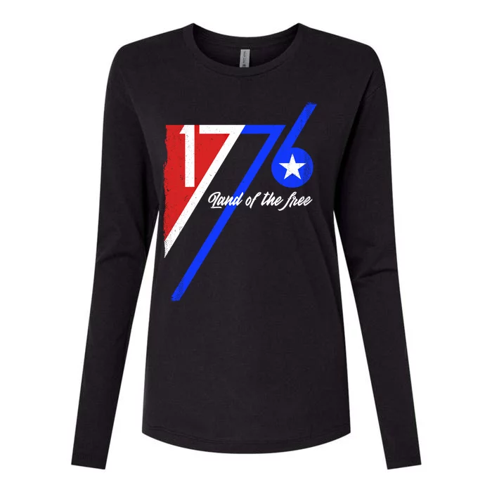 1776 Land Of The Free Independence Day 4th Of July Retro Gift Womens Cotton Relaxed Long Sleeve T-Shirt