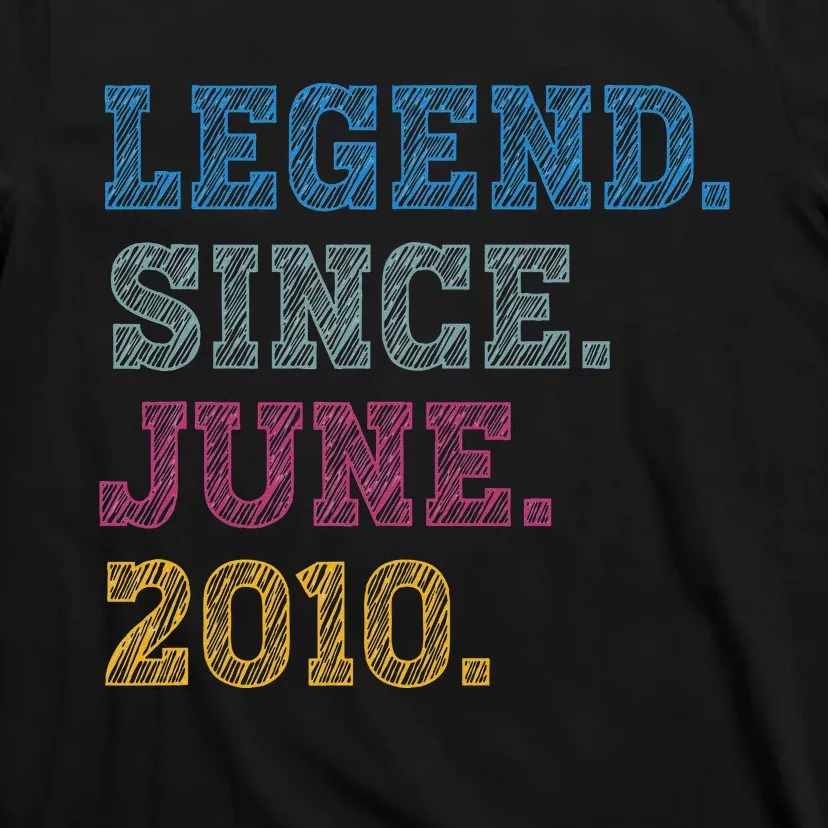 13YearOld Legend Since June 2010 13th Birthday T-Shirt