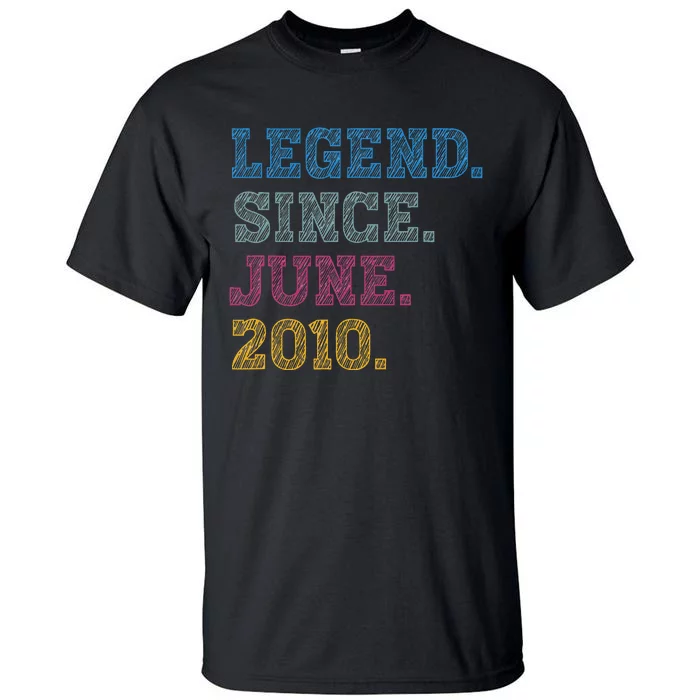 13YearOld Legend Since June 2010 13th Birthday Tall T-Shirt