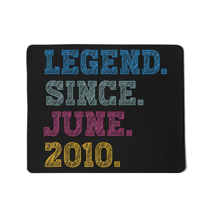 13YearOld Legend Since June 2010 13th Birthday Mousepad