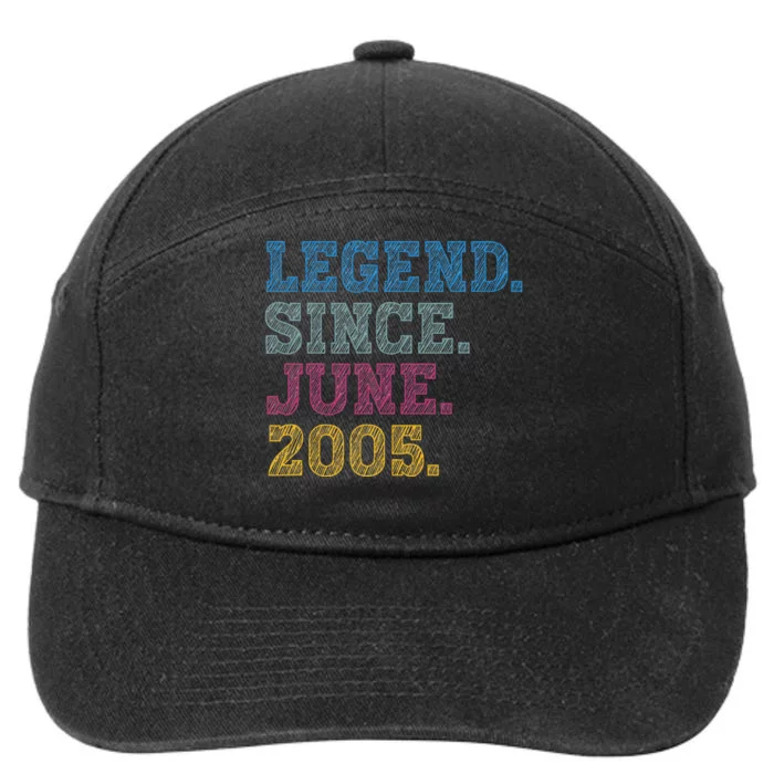 18YearOld Legend Since June 2005 18th Birthday 7-Panel Snapback Hat