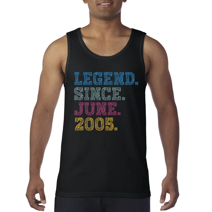 18YearOld Legend Since June 2005 18th Birthday Tank Top