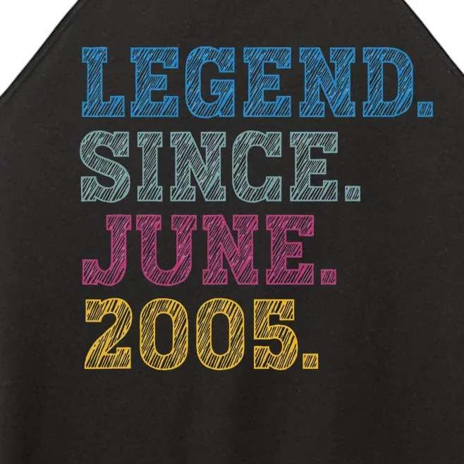 18YearOld Legend Since June 2005 18th Birthday Women’s Perfect Tri Rocker Tank