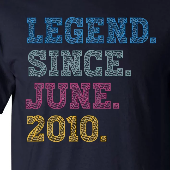 13YearOld Legend Since June 2010 13th Birthday Tall T-Shirt