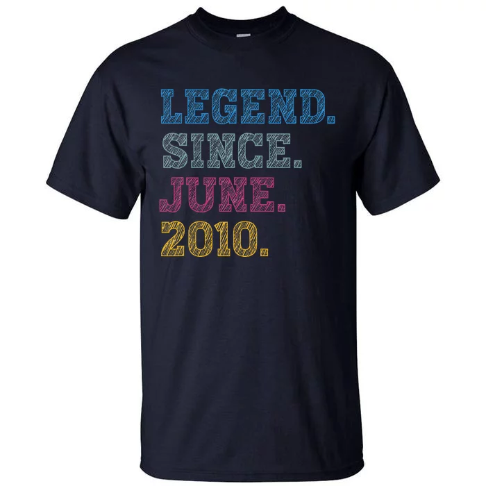 13YearOld Legend Since June 2010 13th Birthday Tall T-Shirt