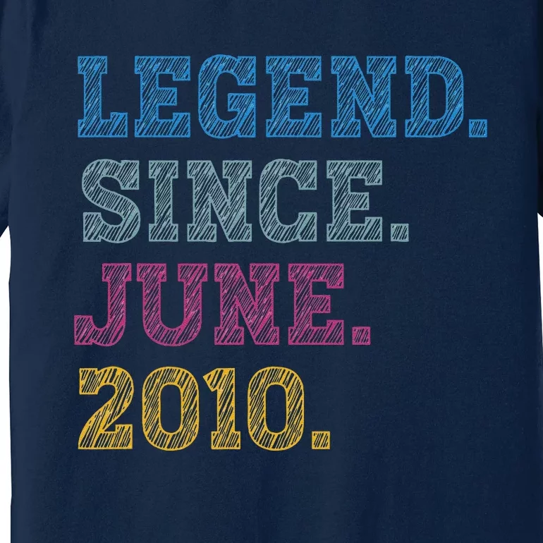 13YearOld Legend Since June 2010 13th Birthday Premium T-Shirt