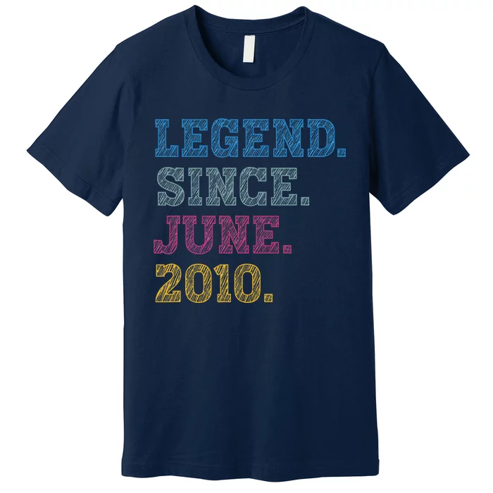 13YearOld Legend Since June 2010 13th Birthday Premium T-Shirt