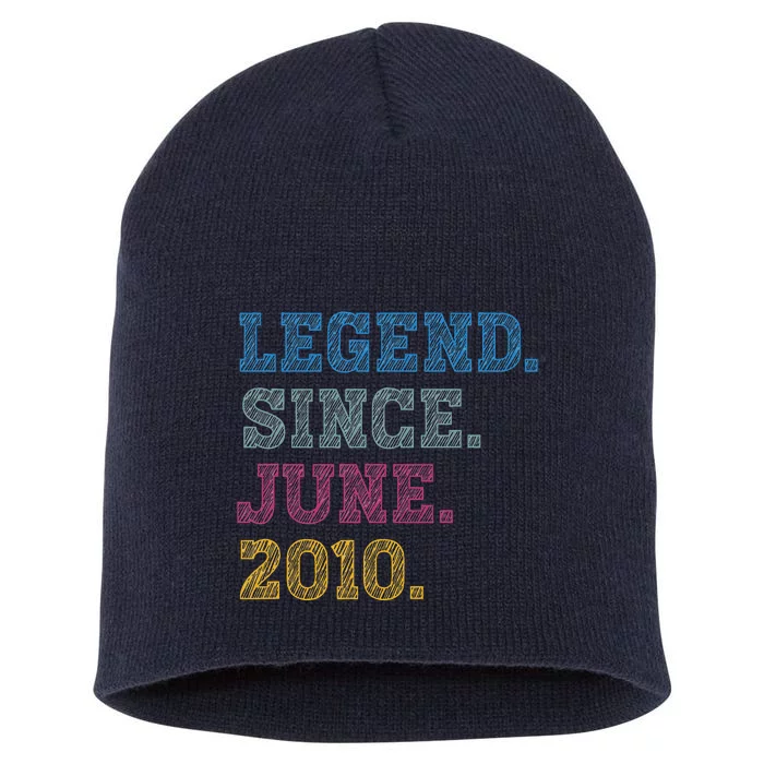 13YearOld Legend Since June 2010 13th Birthday Short Acrylic Beanie